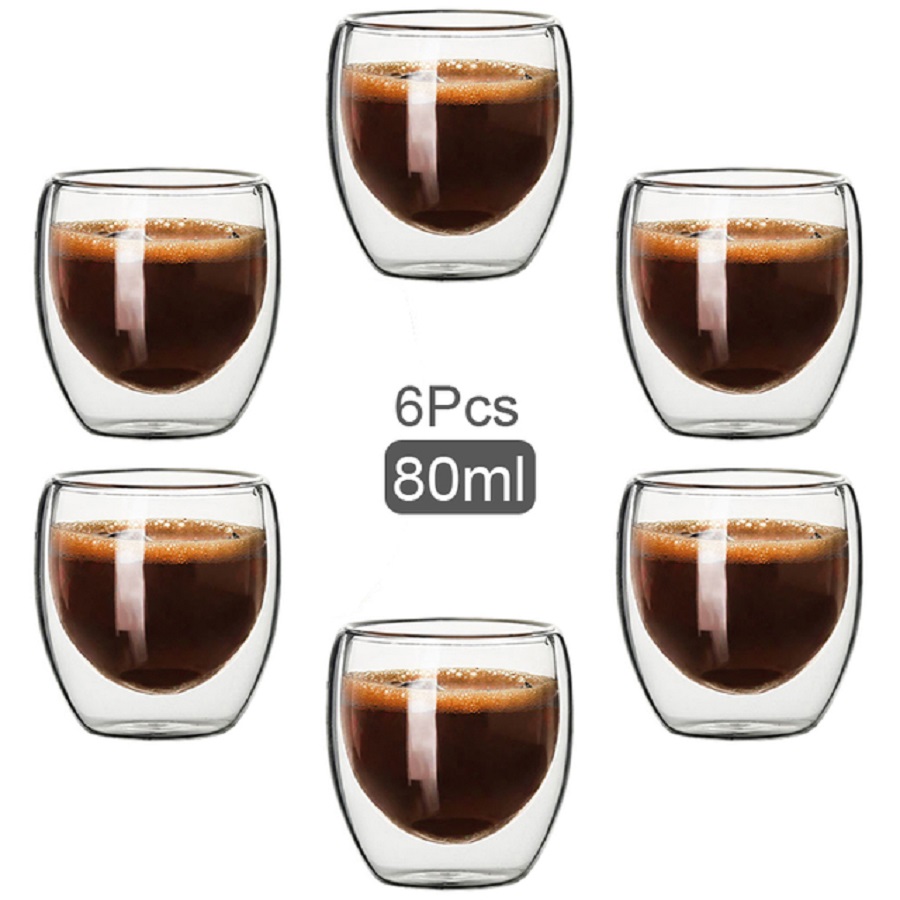 Xbloom Coffee Tea - Double Walled Glass Coffee Mugs Glass