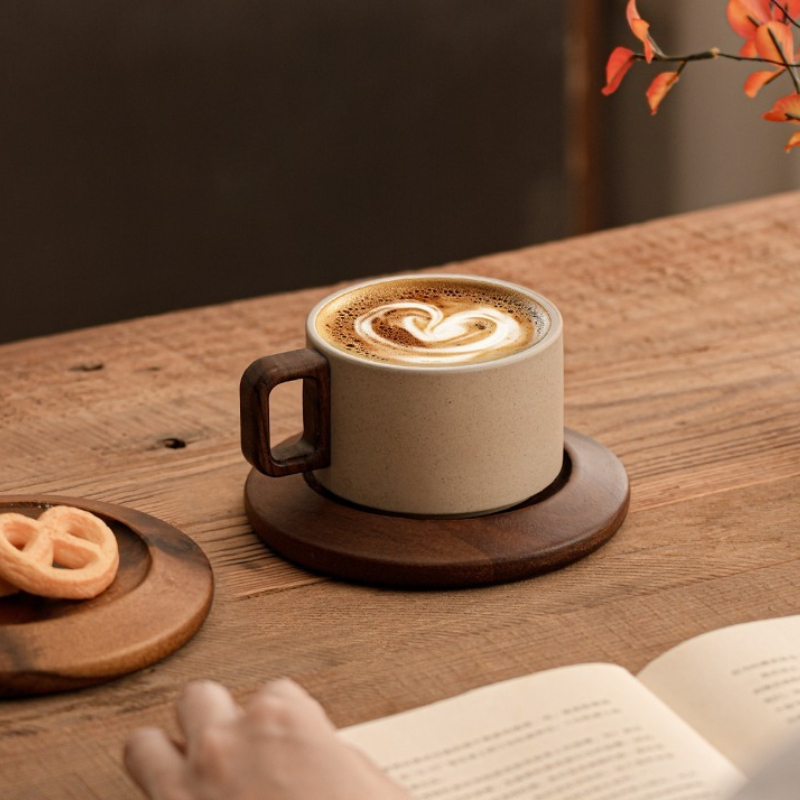 Ancient Style Clay Mug Flower  - Coffee Tea Name recension och pris