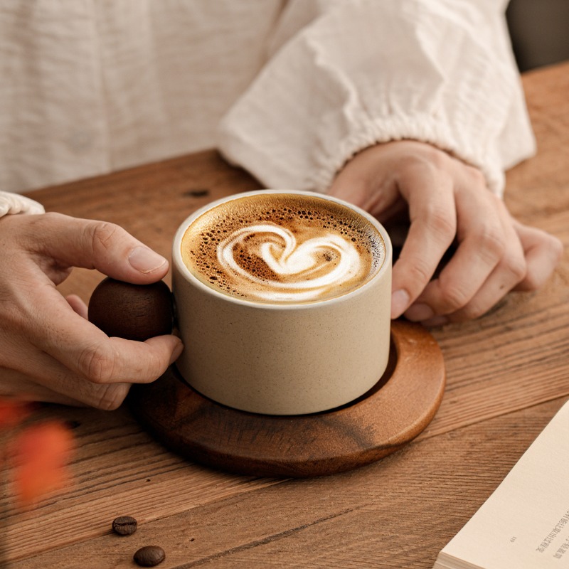 Ancient Style Clay Mug Flower  - Coffee Tea Name recension och pris