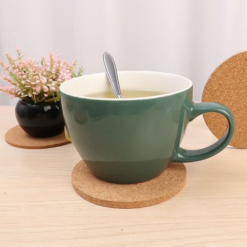 Natural Wooden Round Cork Coas - Xbloom Coffee Tea recension och pris