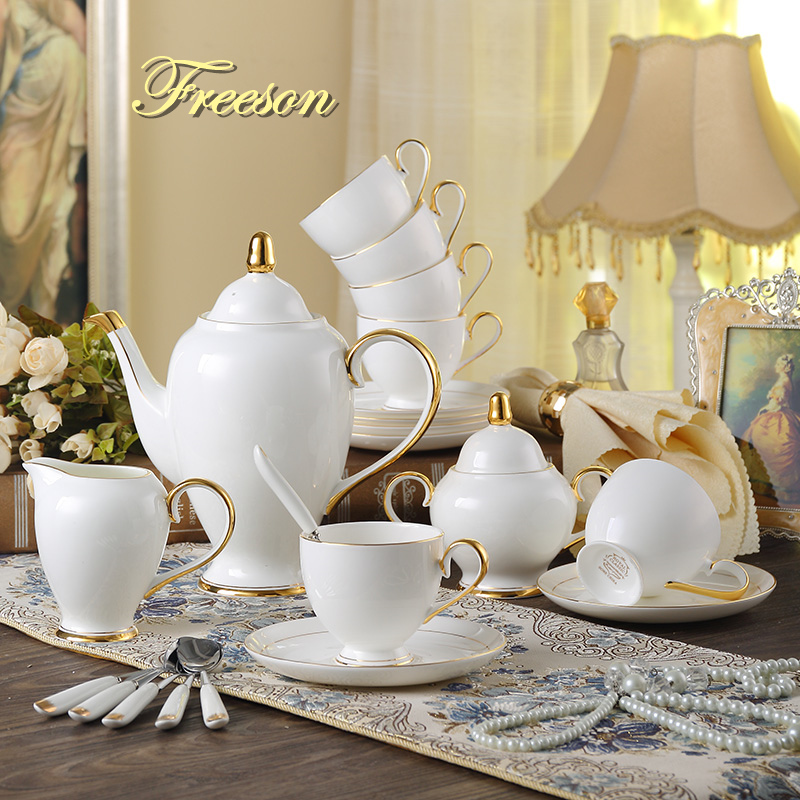 Grace Bone China Coffee Set Wh - Coffee Tea And Sugar Set recension och pris