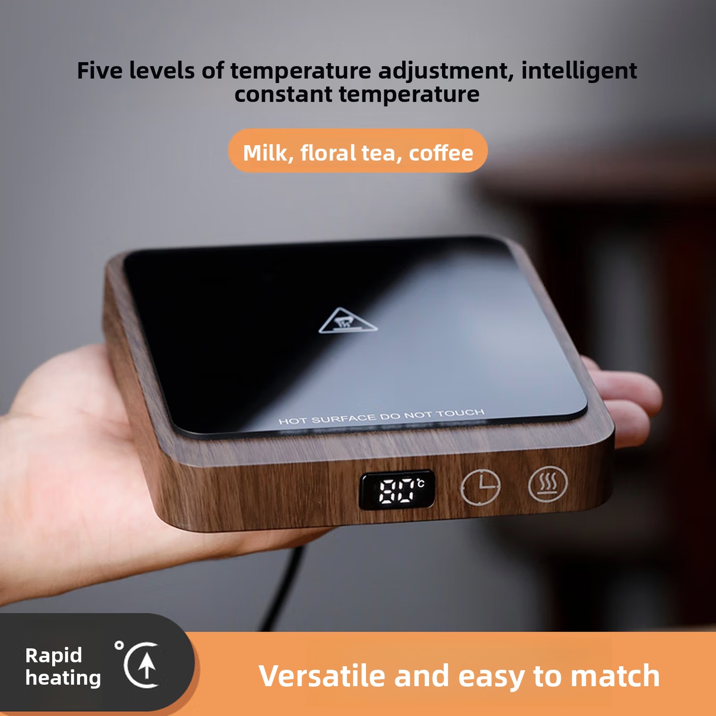 5 Level Mug Warmer Adjustable  - Coffee Tea With Milk recension och pris