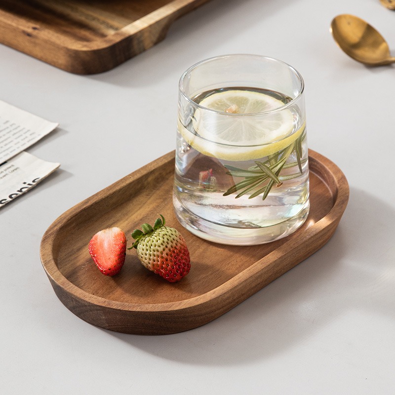 Acacia Wood Coffee Tray Decora - Coffee Tea And Sugar Set recension och pris