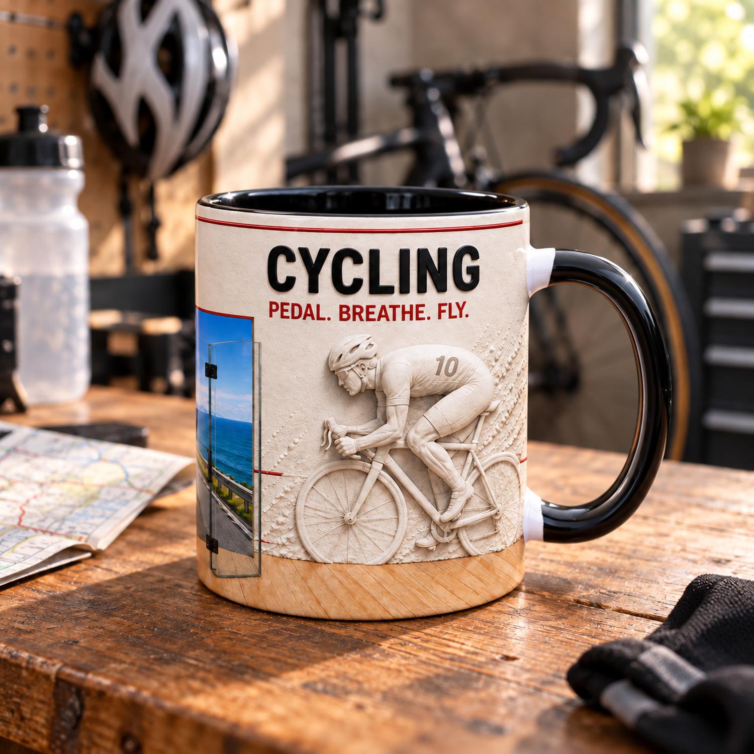 Custom Cycling Coffee Mug 11oz - Coffee Tea Name recension och pris