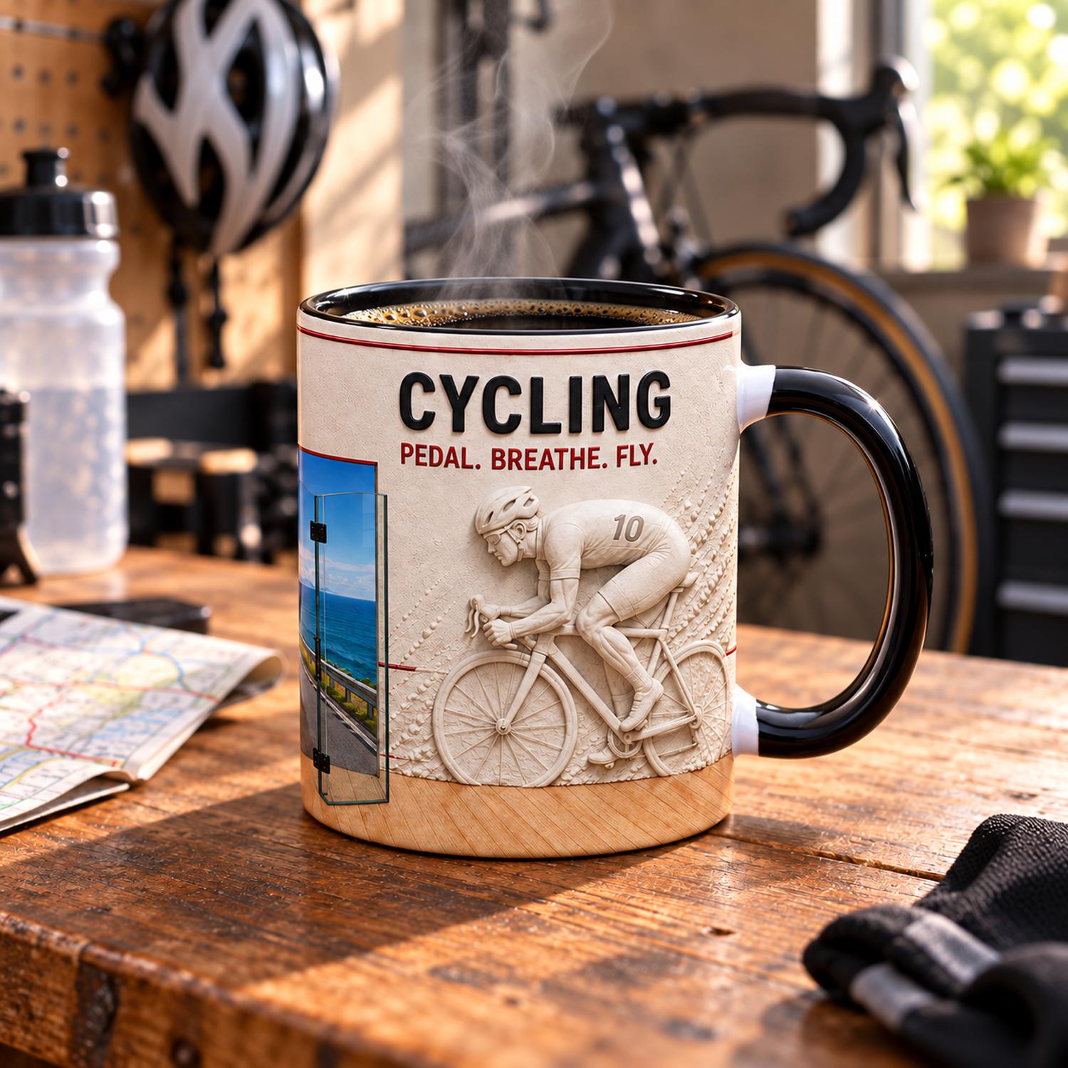 Custom Cycling Coffee Mug 11oz - Coffee Tea Name recension och pris