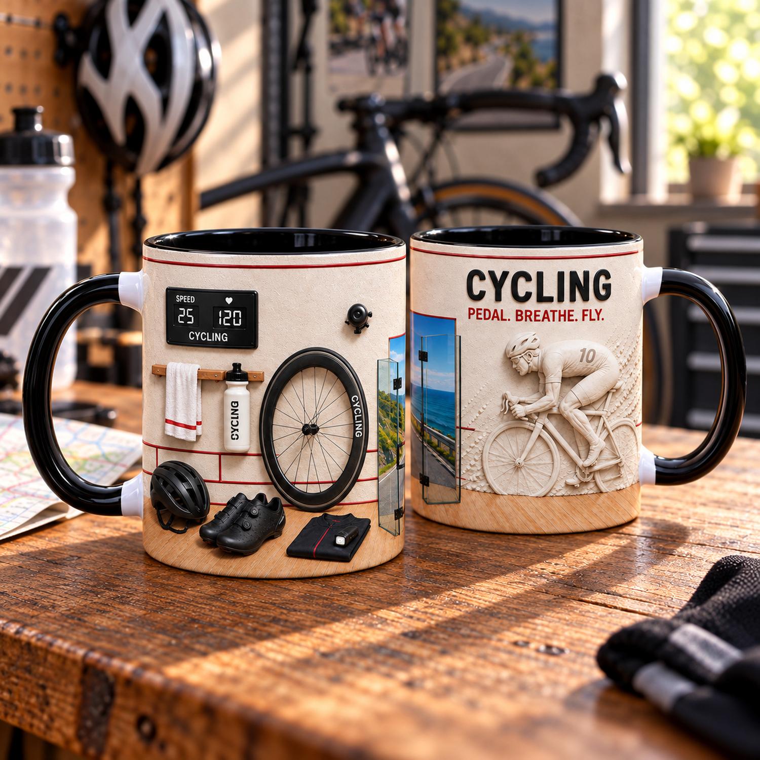 Custom Cycling Coffee Mug 11oz - Coffee Tea Name recension och pris