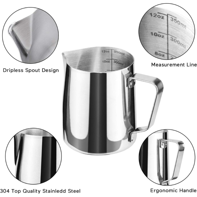 Milk Frothing Pitcher,Stainles - Barista Milk Jug recension och pris