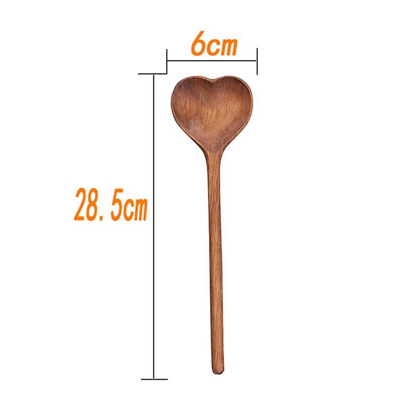 ABZS Wooden Heart-Shaped Spoon - Coffee Tea And Sugar Set recension och pris