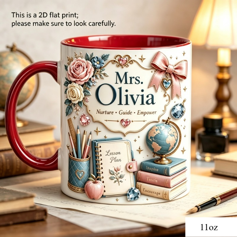 Personalized Teacher Theme Cer - Coffee Tea Name recension och pris